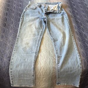 Women’s Blue Stretch Dad Jeans